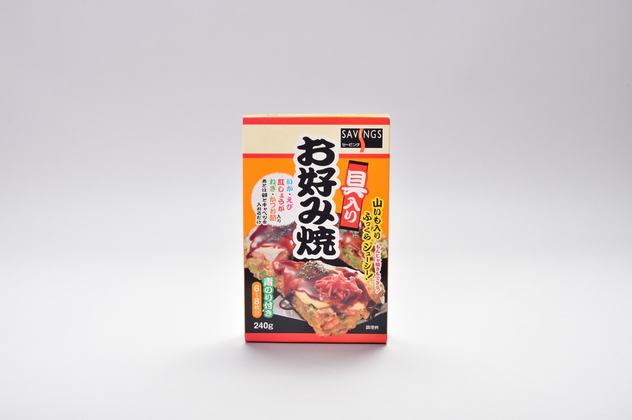 具入りお好み焼き