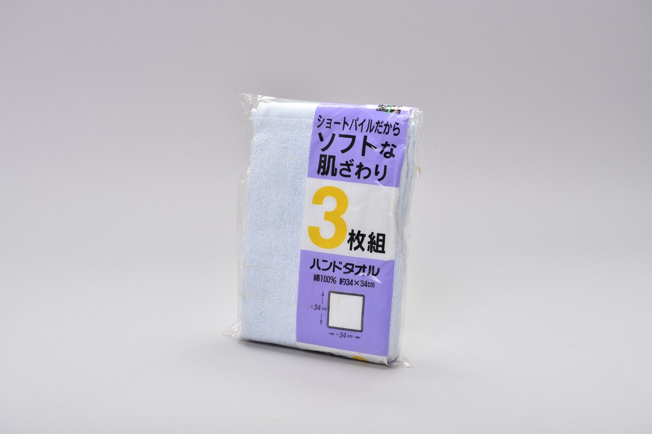 ショートパイルだからソフトな肌ざわりハンドタオル